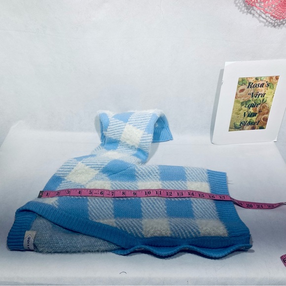 Willow & Wind Plaid Blue and White Sweater XS - Picture 11 of 11